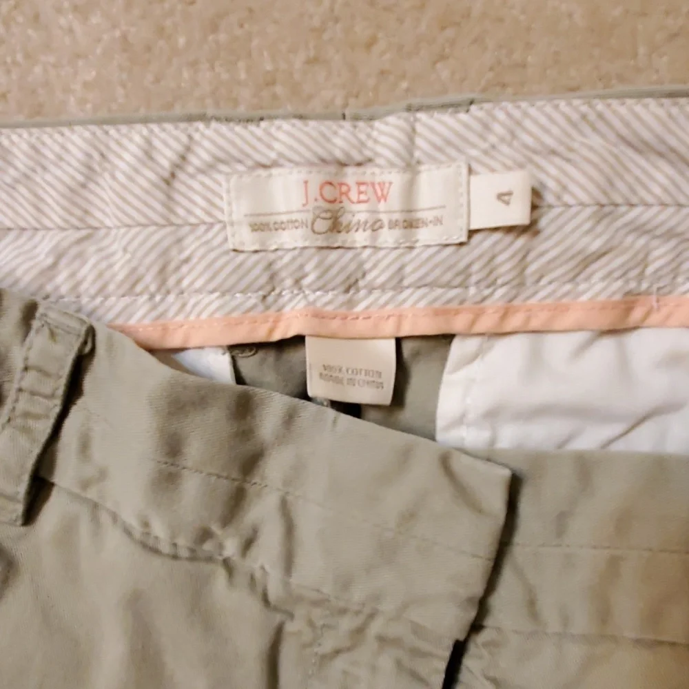 J Crew shorts  moss green Chino size 4